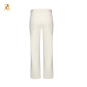 <span class=keywords><strong>Jean</strong></span> baggy de luxe pour homme 2025 – Pantalon streetwear haut de gamme en coton, coupe large, taille ajustable, denim style papa, <span class=keywords><strong>blanc</strong></span> ivoire - Product Image 3