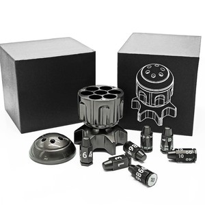 Ensemble de dés en métal EDC Fidget Bullet avec spinner revolver pour DND COC RPG, 7 dés polyédriques, design Cyberpunk <span class=keywords><strong>War</strong></span> Machine - Product Image 4