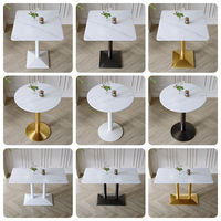 Ensemble de chaises de table à manger en PVC, design moderne et simple, table carrée multifonctionnelle pour salon de thé, cantine scolaire, restaurant