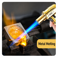 Chalumeau de soudage à jet, coupe-vent, rechargeable au butane, 1300 ° Outil industriel de réparation par soudage à haute température avec grand réservoir