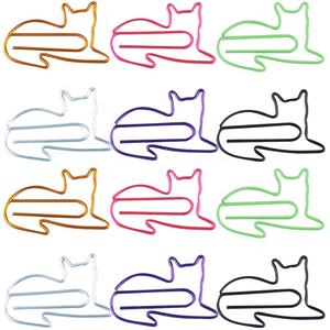 पशु के आकार के धातु कागज क्लिप सजावटी रंगीन बिल्ली बुकमार्क क्लैंप को जहाज करने के लिए तैयार - Product Image 1