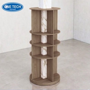 Estantes/Exhibidores Circulares de Madera para Columnas, Resistentes, Redondos, Pulidos, de Montaje en Poste, Sin Respaldo, One Tech - Product Image 5