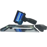 Impresora de Inyección de Tinta Portátil Domino con Tinta Solvente, Cabezal Automático de 12.7mm/25.4mm para Papel/Telas/Tarjetas/Cuero/Papel Tapiz/Etiquetas/Tubos