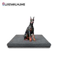 SUREWALHOME lit personnalisé pour chien chat coussin en mousse lit amovible pour chien matelas lavable en machine lit pour chiot