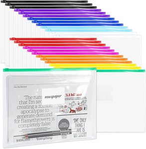 Nhựa phong bì PVC <span class=keywords><strong>Zip</strong></span> rõ ràng Thanh TrượT Dây Kéo Túi thư mục tập tin A4 thư kích thước cho các trường học và văn phòng - Product Image 2