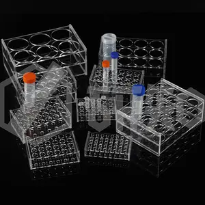 Organic Glass Test Acrylic Colorimetric Tube Rack For Lab