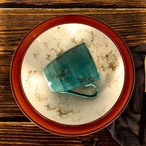 Juego de regalo con logotipo Plato etíope Assiettes Plates Et Creuses En Juego de platos y tazas de porcelana - Product Image 2