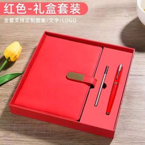 Agenda con Logotipo Personalizado, Cuaderno A5 de Piel Sintética y Bolígrafo en Caja de Regalo, Regalos Promocionales Empresariales, Diario de Cuero y Bolígrafo - Product Image 5