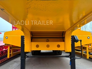 Fabricant de semi-remorques Laoli, remorque à plateau bas <span class=keywords><strong>3</strong></span> essieux 70 tonnes avec pneus miniers 12R20 pour le marché africain - Product Image 3