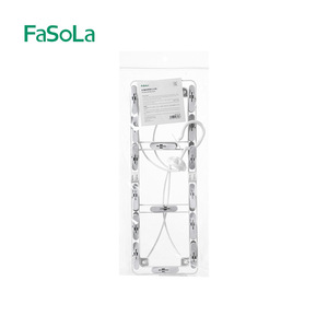 Folding Drying Rack With 22 Clips For Socks And Shoes Hook Type Rectangle Design Multifunctional Windproof Hanging Clothes - Product Image 3