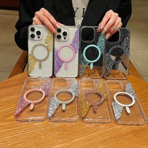 Funda Magnética Transparente con Purpurina de Lujo para <span class=keywords><strong>iPhone</strong></span> 17 16 15 14 13 <span class=keywords><strong>112</strong></span> - Product Image 2