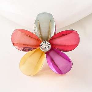 YiYi Оптовая Продажа корейские Популярные Красочные цветы заколки для волос со стразами милые мини заколки для волос из сплава для женщин - Product Image 6