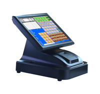 ¡Salida de fábrica! Pantalla táctil pos todo en uno caja registradora para la venta con impresora térmica, sistema operativo, Software, cajón de efectivo, pantalla dual