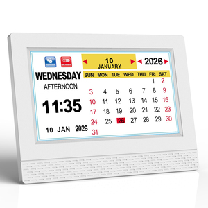 Horloge parlante intelligente de 7 pouces, calendrier numérique, horloge pour personnes âgées atteintes d'Alzheimer, gradation automatique, 10 langues, 21 rappels quotidiens, MP4/AVI - Product Image 2