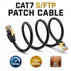<span class=keywords><strong>สาย</strong></span>แลนแบบกลม S/FTP Cat7 <span class=keywords><strong>ราคา</strong></span>พิเศษ คุณภาพสูง <span class=keywords><strong>สาย</strong></span>แพทช์คอร์ด CCA Cat 7 RJ45 สำหรับ IPTV สมาร์ททีวี เราเตอร์ - Product Image 1