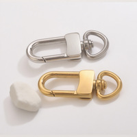 Crochets mousquetons en acier inoxydable en forme de cœur pour la fabrication de porte-clés, colliers et bracelets DIY