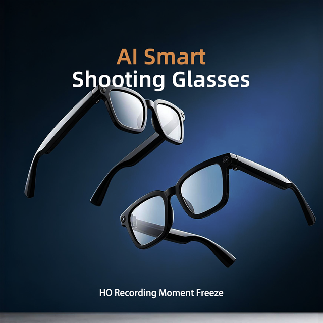 Export OEM AI Smart Glasses 32MP Photo 1200P HD Video Type-C Fast Charge ENC Noise Cancelling Open 3D Audio for Photography