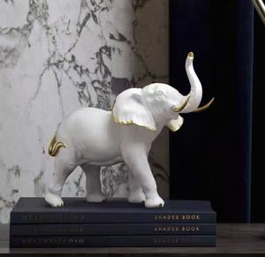 Blue Ice Fade Elephant <strong>Resin</strong> <strong>Figurine</strong> Pair High Quality <strong>Angel</strong> Style Ornament for Home Decor and Living Room - Product Image 4