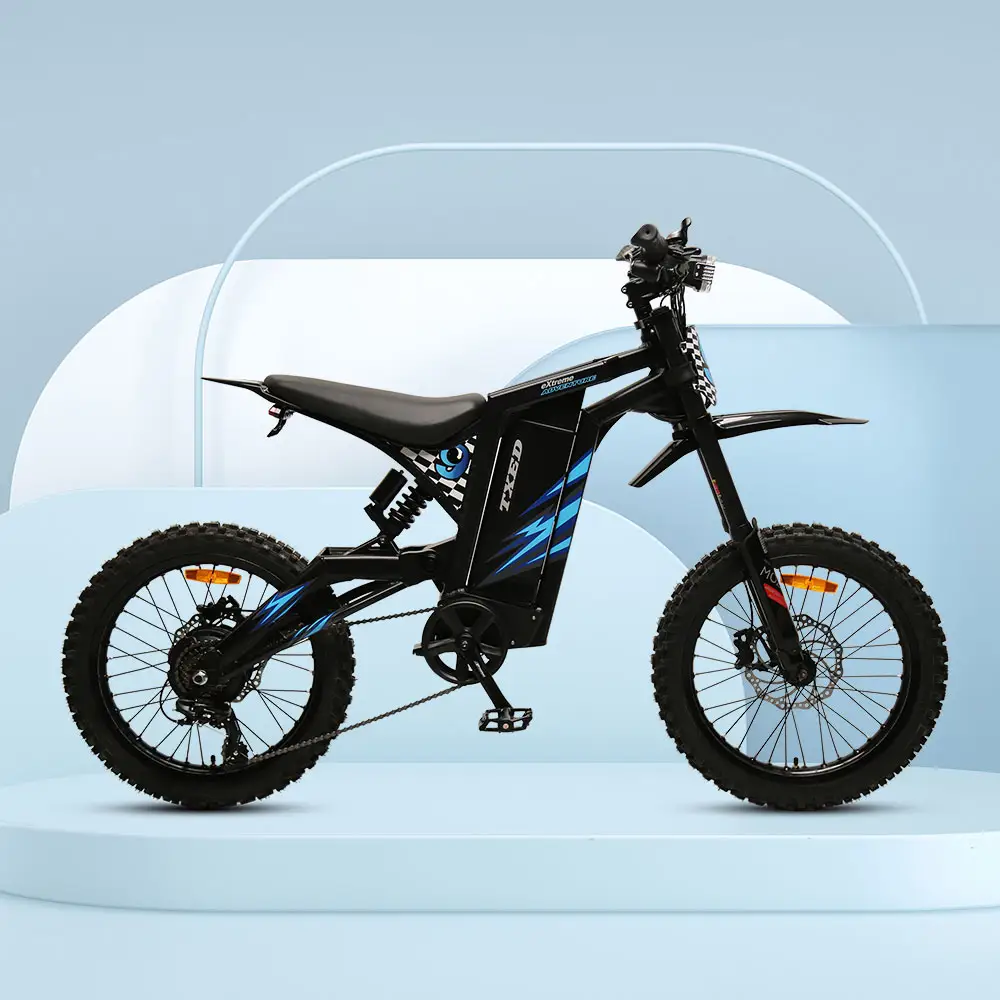 TXED off-road 52V High power 1000w motor bicycle e dirt bike full suspension dirt style bike electric Hybrid bike