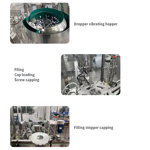 Ligne de remplissage automatique de flacons compte-gouttes en verre pour huiles essentielles avec PLC et haute précision - Product Image 4