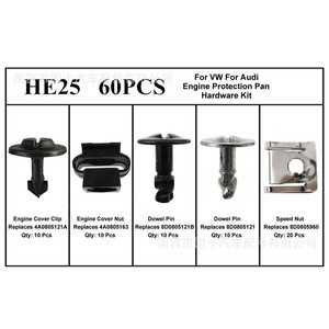 Clips de fixation pour capot moteur HE25, 60 pièces, pour kit de réparation Volkswagen Audi - Product Image 3