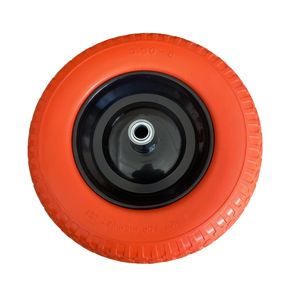 Neumático Sólido de Poliuretano 3.50-<span class=keywords><strong>8</strong></span> Antideslizante sin Aire con Llanta Negra para <span class=keywords><strong>Carretilla</strong></span> y Carro Utilitario - Product Image 1