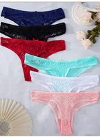 Vente en gros 2026 String pour femme taille basse en dentelle respirante, Culotte pour femme respirante, Couleur unie