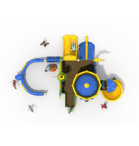 Aire de jeux extérieure <span class=keywords><strong>commerciale</strong></span> en plastique pour enfants, fabriquée en Chine, pour les écoles maternelles - Product Image 3