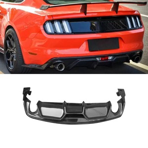 Real Carbon Fiber Look Car Rear Bumper Lip Rear Bumper <b>Splitter</b> For Ford Mustang 2015-2017 Body Kit Car Accessories - Product Image 1