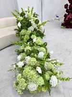 Rangkaian Bunga Hydrangea Calla Lily Hijau Putih Sutra Buatan Tangan Berkualitas Tinggi untuk Dekorasi Pernikahan, Pesta, Acara, Sewa, Toko