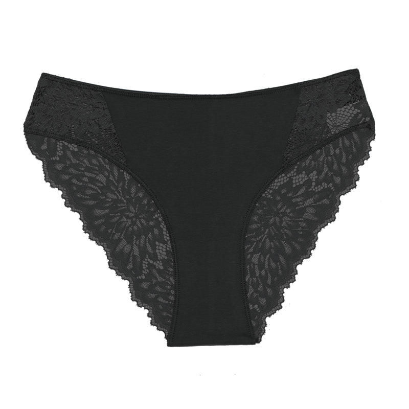 Hot Selling Cotton Women's Underwear Girls' Lace for Period Pants Knitted Bikini Weave Ladies' Bulk Panty Without Photo