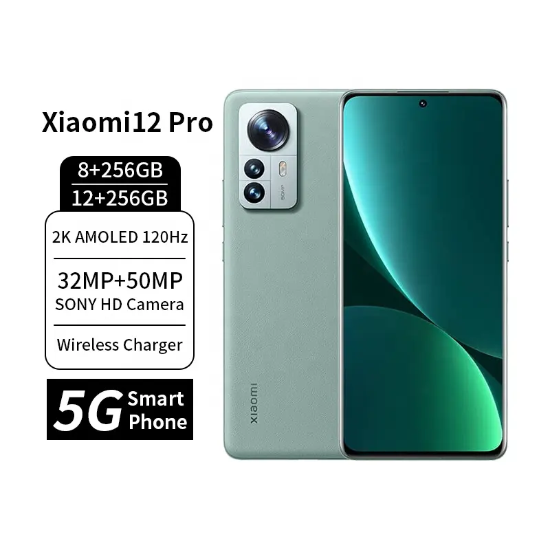 For Xiaomi 12Pro 5G 8GB+128GB 6.81 inch 2K AMOLED Android 5G 50MP Camera Original Used 5G Smartphone