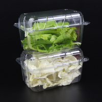 Boîtes transparentes congelées en plastique de stockage de rectangle couvercles de trou articulés conteneurs d'emballage de fruits de fraise de pastèque
