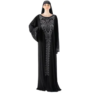 Factory Custom African American New Arabic Style Abaya Boubou Plus Size Women Ladies Long Muslim Dress