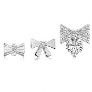 Dylam Ins Hot Sale <b>Cute</b> Tiny Imitation Pearls Bowknot <b>Earring</b> for Women Cubic Cz Temperament Stud <b>Earrings</b> Charm Jewelry - Product Image 1