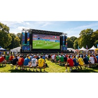 Écran LED extérieur anti-éblouissement en aluminium moulé sous pression P2.9-P10, haute luminosité, affichage numérique 3x2M pour stades sportifs en direct