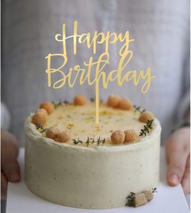 Adorno de Pastel de Cumpleaños Dorado, Adornos de Pastel de Acrílico, Adornos de Pastel de Feliz Cumpleaños para Decoraciones de Cumpleaños, Fiesta de Niñas y Mujeres, Feliz - Product Image 2