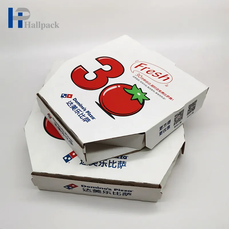 Food Grade Custom Alle Maat Pizza Doos Ontwerp Kartonnen Papier Doos