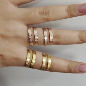 Anillo clásico Gulan de acero inoxidable religioso árabe de doble capa ajustable con apertura religiosa musulmana islámica de acero inoxidable - Product Image 3