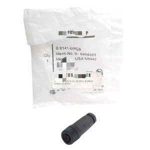 B 8141-0 Conector conectable en campo, M12 4 pines hembra 250V 4a Terminal de tornillo Nuevo Original Listo Stock Industrial Automatio - Product Image 1