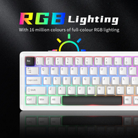 Clavier de jeu sans fil 2,4G programmable USB-C RGB à 3 modes avec interrupteurs HMX, touches PBT et aluminium CNC personnalisé E68