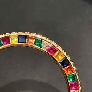 Pièces <span class=keywords><strong>de</strong></span> <span class=keywords><strong>montre</strong></span> <span class=keywords><strong>de</strong></span> luxe en or jaune cultivées en laboratoire RLX 40mm Baguette Diamond Bezel Options étanches incluent Pepsi Red Blue Rainbow Stone - Product Image 2
