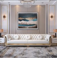 Hochwertige italienische Leder Luxus modulare Sofa garnitur Weiße Villa Sofa für Wohnzimmer & Hotel Echte Leder möbel