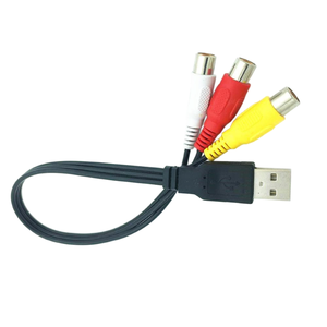 สายเคเบิลแปลงสัญญาณภาพและเสียง USB ตัวผู้ เป็น 3RCA <span class=keywords><strong>RGB</strong></span> ตัวเมีย พร้อมอะแดปเตอร์และตัวเชื่อมต่อ - Product Image 6