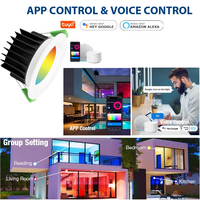 Éclairage Intelligent pour Plafond Zigbee WiFi CCT Tuya, Spots LED Encastrables ou en Saillie RVB IP54