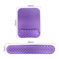 Ensemble de tapis de souris transparent pour jeux, motif dessin animé été et raisin, avec repose-poignet pour clavier, pour la maison et le bureau