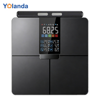 ITO Glas-Design Yolanda Premium Große Farbdisplay-Gewichtsmesswaage BMI Smart Körperfettwaage mit SDK-Unterstützung