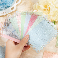 20 feuilles/paquet de papier artisanal, série dentelle, style vintage ajouré, pour fonds de journal et décorations DIY