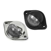 Éclairage de plaque d'immatriculation LED noir et blanc 12V 24V pour camion, remorque, camping-car, moto, étanche