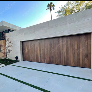 Porta a Libro in Legno Stile Rustico Americano, Porta Esterna per Soggiorno, <span class=keywords><strong>Porte</strong></span> da <span class=keywords><strong>Garage</strong></span> Bifold Automatizzate in Alluminio - Product Image 1